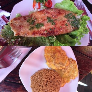 Robalo al ajillo (2 acompañamientos)