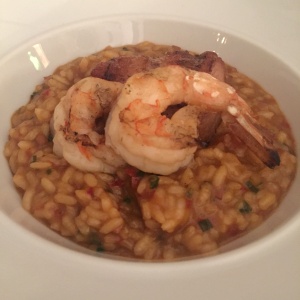De papada y langostinos