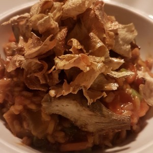 arroz con alcachofa