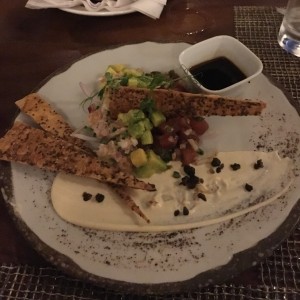 tartar de atun y salmon
